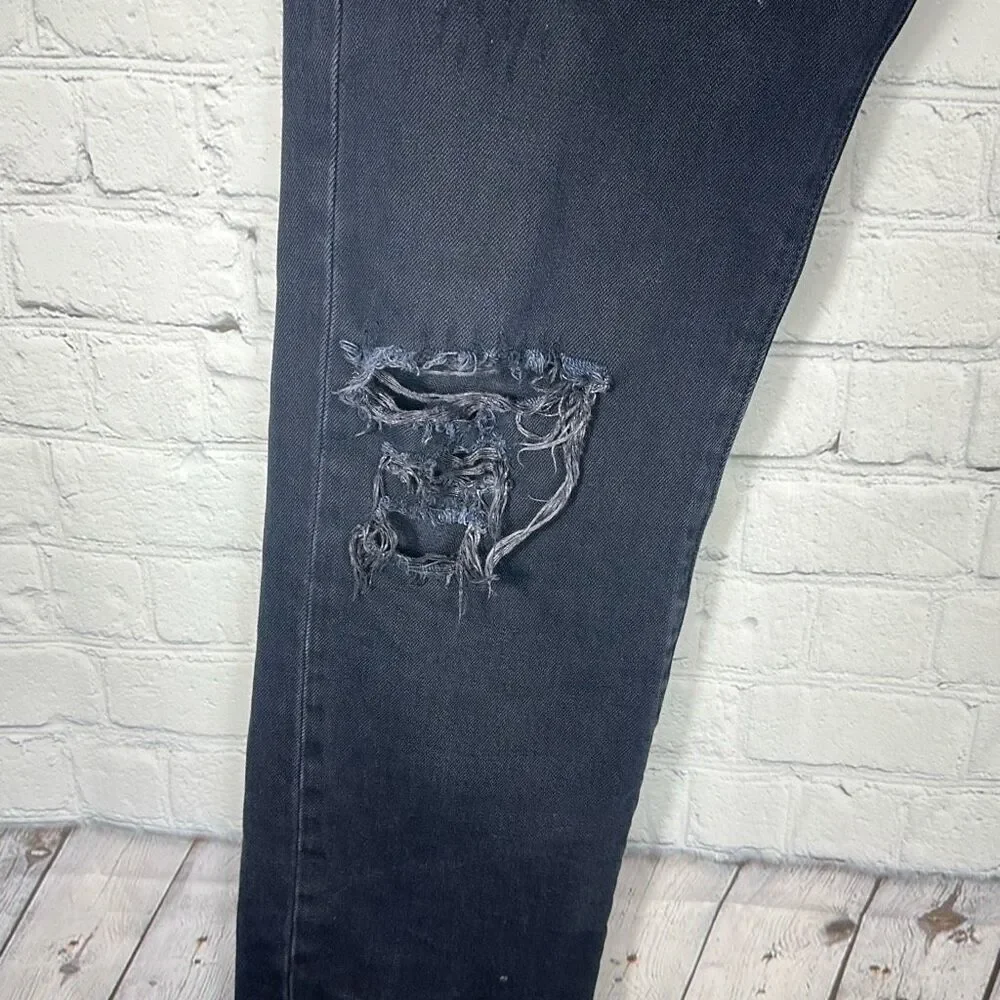 Levi’s Men’s 511 Black Slim Fit Distressed Destroyed Jeans‎ Denim size 32 x 32